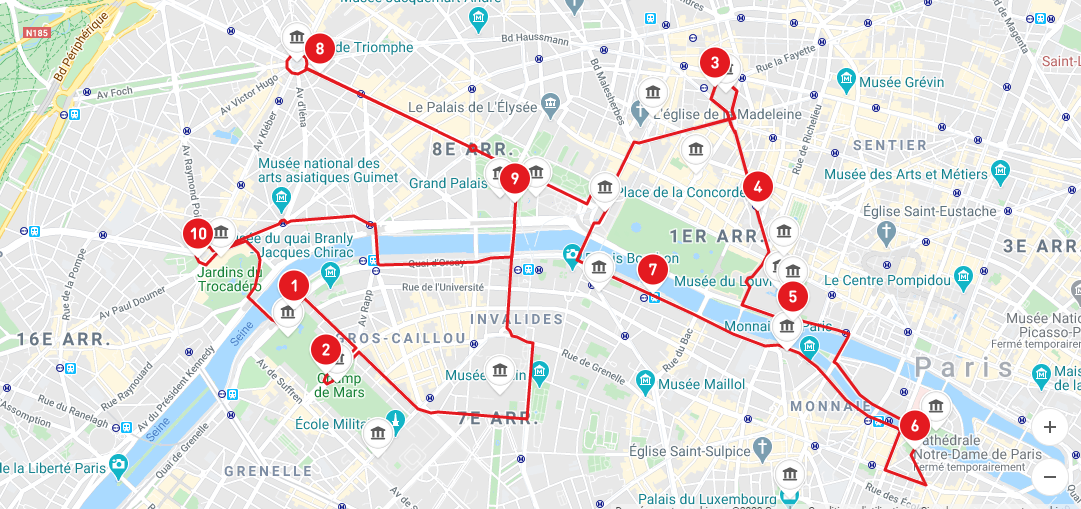 big bus tour stops near me paris