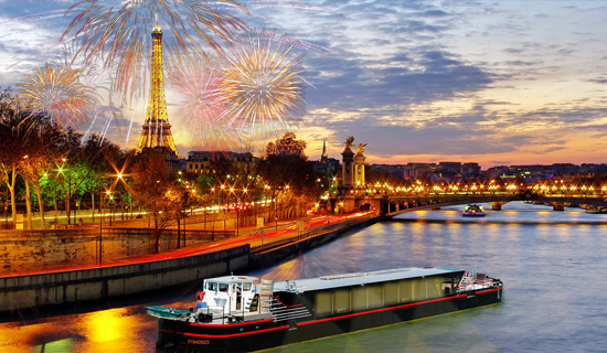 Bastille Day cruise with Champagne dinner on a nice boat