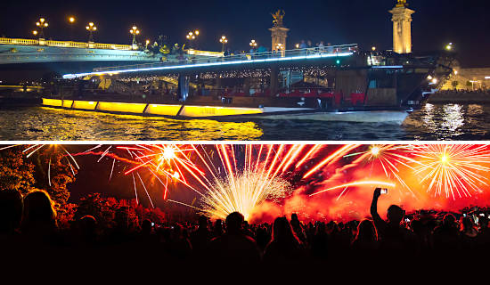 Dinner cruise Bateaux mouches - july the 14th