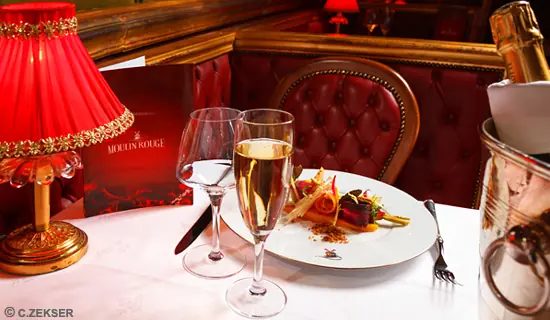 Cena espectáculo del Moulin Rouge - Menu con Champan