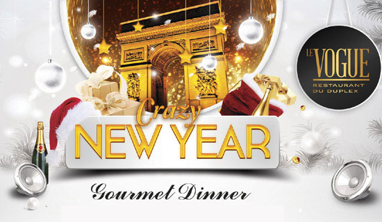 New Year's Eve at the restaurant Le Vogue + Night club The Duplex
