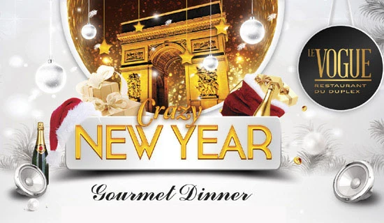 New Year's Eve at the restaurant Le Vogue