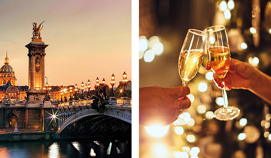 Saint Valentin à Paris : Croisière champagne & dîner en amoureux