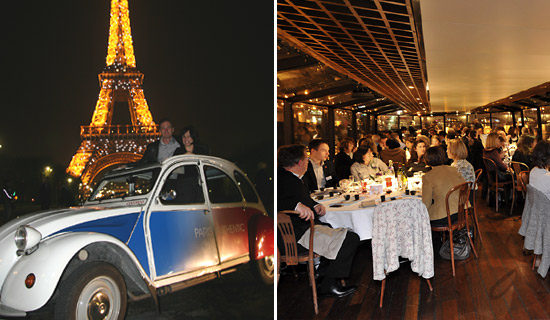 Cena crucero y Visita de Paris la noche en 2CV