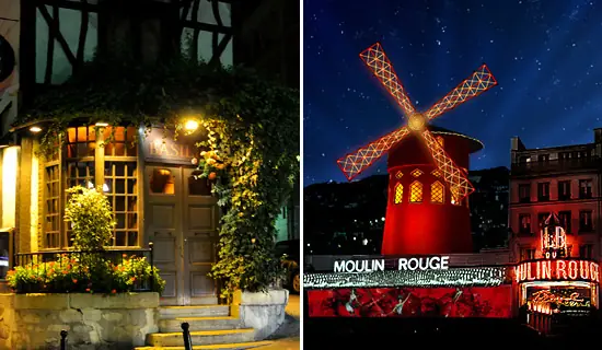 Charming dinner at Montmartre + Moulin Rouge Show