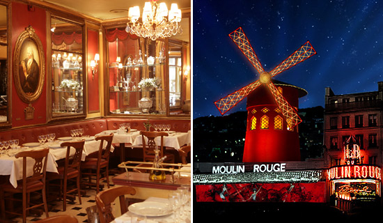 Diner au Procope + tour des illuminations de Paris + Spectacle du Moulin Rouge