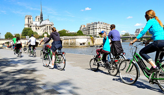 Paris Bike Tour by day