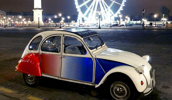 Paris by night tour in 2CV