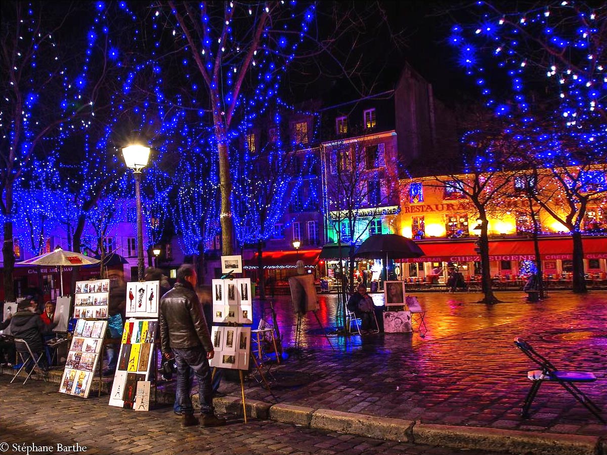 New year's Eve at the restaurant Chez Eugene place du Tertre