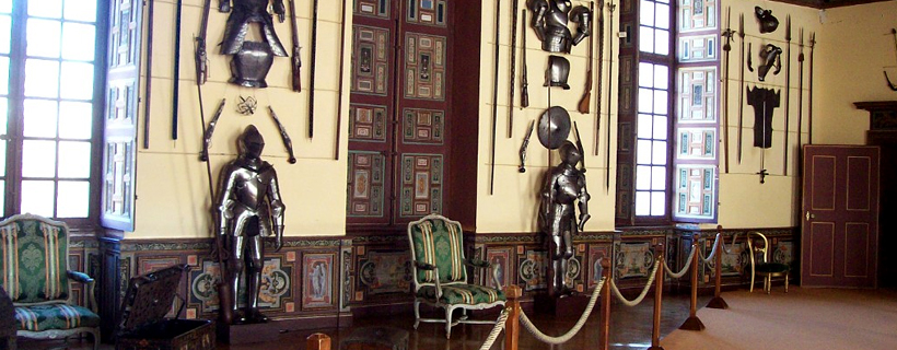 The weapons room from Chateau de Cheverny
