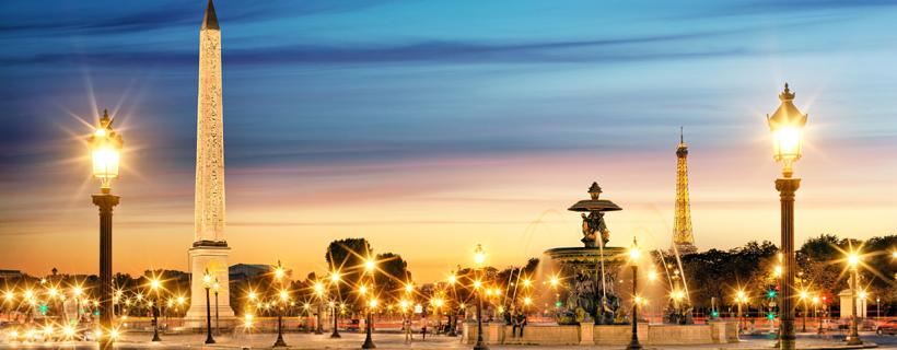 La Place de la Concorde de nuit