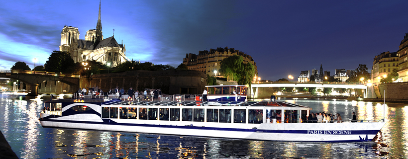 Cruise boat on the river Seine