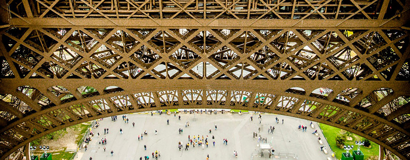 Vista del primer piso de la Torre Eiffel
